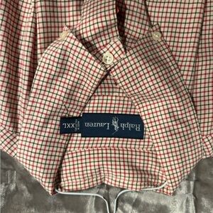 Ralph Lauren Red and Cream Plaid Shirt